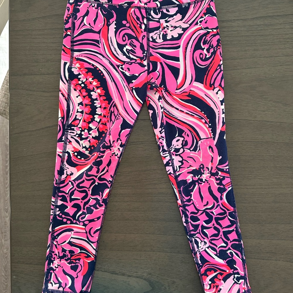 Lilly Pulitzer Kids Pink and Purple Swirl Leggings